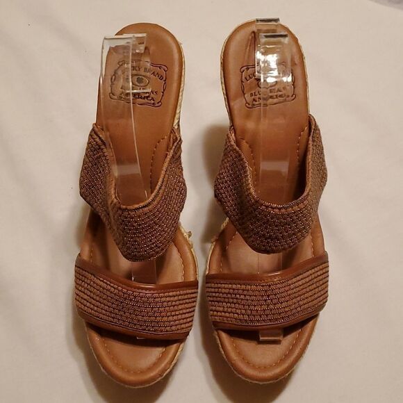 LUCKY Brand Candy Aztec platform cork wedge sandal size 10. NWOB - Picture 1 of 9